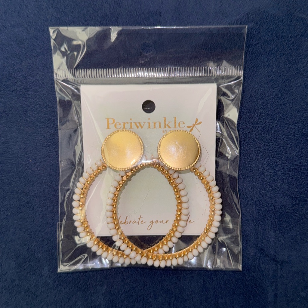 Fashion Earrings Gold Hoops WBeads 21$